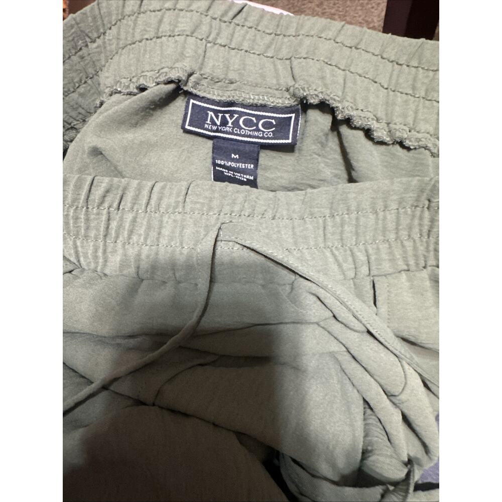 NYCC New York Clothing Co Olive Green Midi Skirt Sz L Elastic Waist Safari‎ - Picture 4 of 4